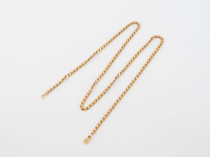 Long pink gold (750) pastille link watch...