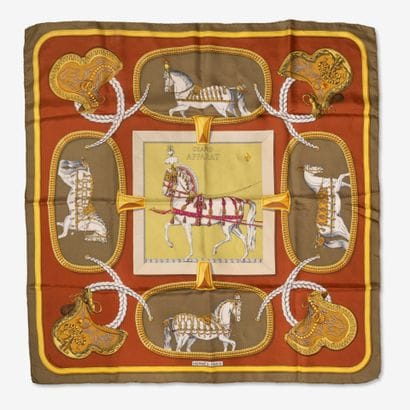 HERMES
Silk twill square, 