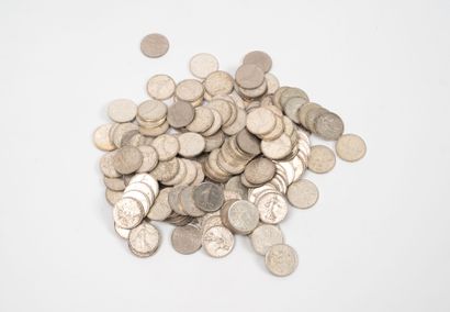 FRANCE, 20th century. 
Lot of 5 franc silver...