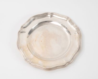 Serving dish in silver (925) with molded...