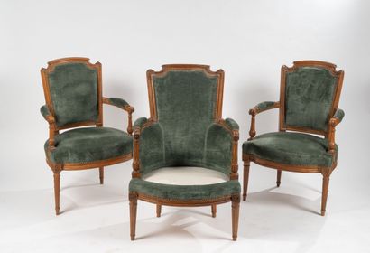 FRANCE, fin du XVIIIème siècle
Deux fauteuils,...