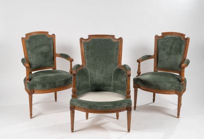 FRANCE, fin du XVIIIème siècle
Deux fauteuils,...