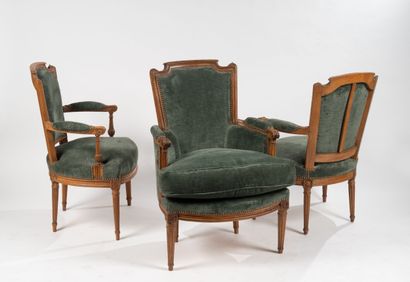 FRANCE, fin du XVIIIème siècle
Deux fauteuils,...