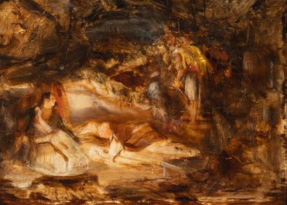 Romantic school, Delacroix entourage
Woman...