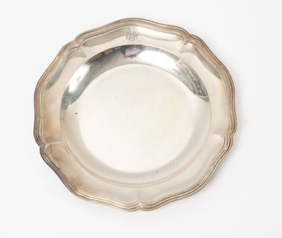 VEYRAT
Hollow circular silver dish (950)...