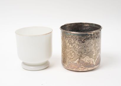 Silver-plated rafraichissoir bucket decorated...