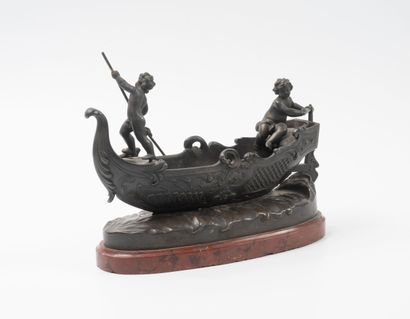 Attribuée à Sylvain KINSBURGER (1855-1935)
Bateau...