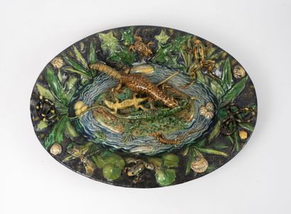 Alfred RENOLEAU (1854-1930)
Large oval dish...
