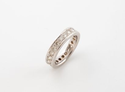 American wedding band in white gold (750)...