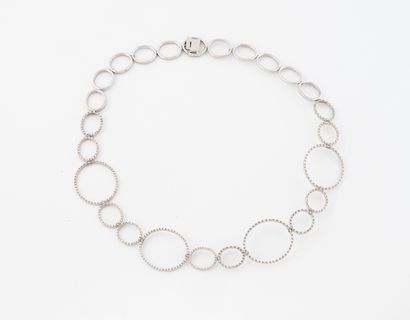 Choker necklace in white gold (750) featuring...