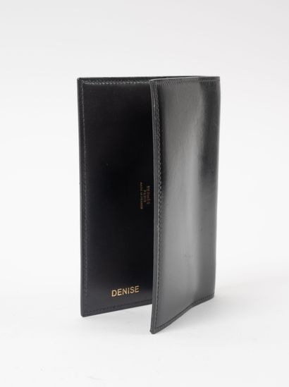 HERMES 
Black box diary cover. 
Signed inside...