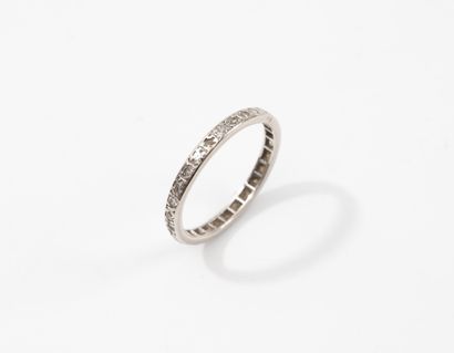 American wedding band in platinum (850) set...