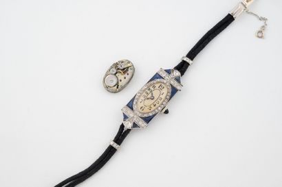 Ladies' bracelet watch in platinum (950)...