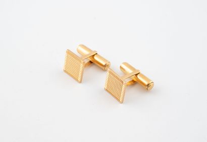 Pair of yellow gold (750) cufflinks with...