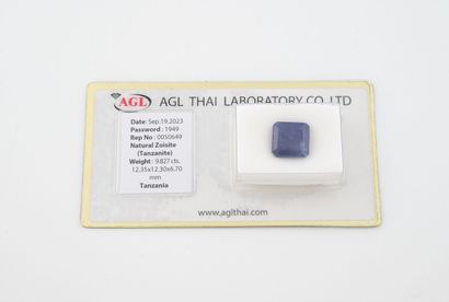 Octagonal Tanzanite on paper, under seal.
Weight:...