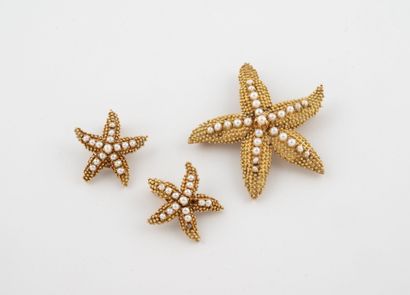Half-set in yellow gold (750) comprising...