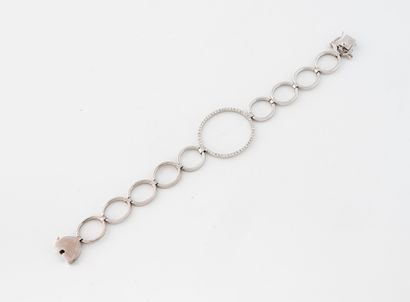 Bracelet in white gold (750) with openwork...