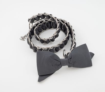 CHANEL 
Palladium-plated and patinated metal...
