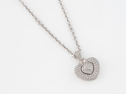 Necklace in white gold (750) with jaser link...