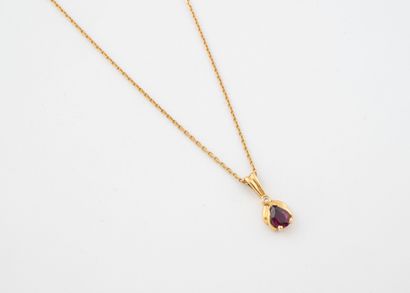Yellow gold (750) forçat-maille neck chain...
