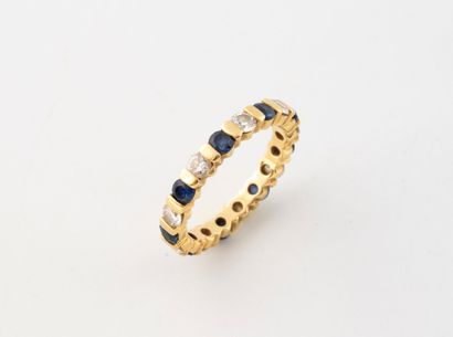 American wedding band in yellow gold (750)...