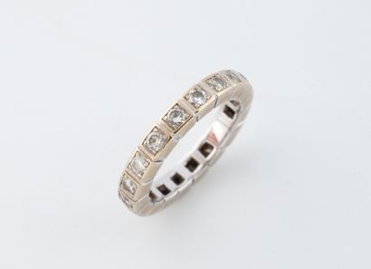 American wedding band in white gold (750)...