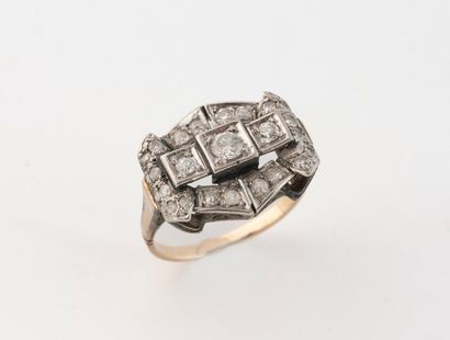 Yellow and white gold (750) and platinum...