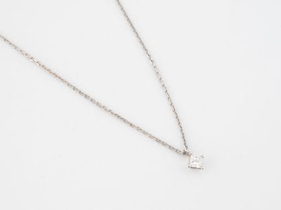 White gold (375) forçat-maille necklace set...