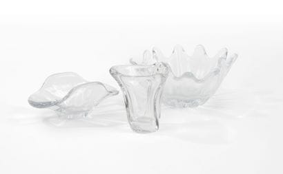DAUM FRANCE
Set comprising a crystal vase...