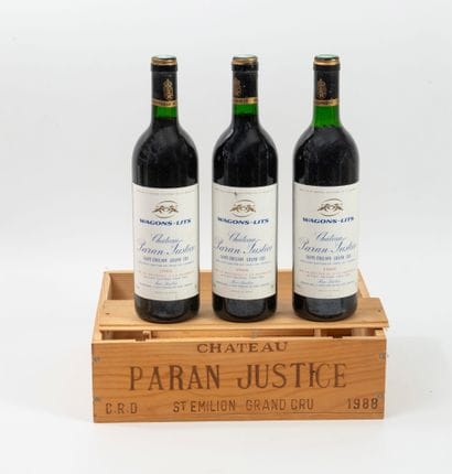 CHÂTEAU PARAN JUSTICE
3 bottles, 1988.
Saint-Emilion.
Sleeping...