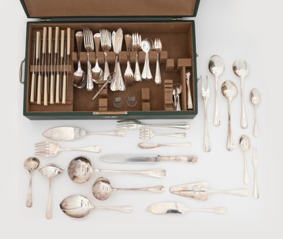 CHRISTOFLE, America model
Twelve-person silver-plated...