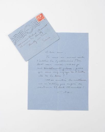 COLETTE (1873-1954)
Autograph letter signed...