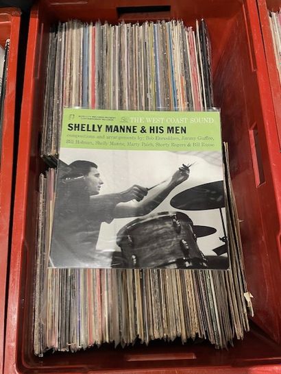 Lot of vinyl records.
In a case.
Scratches...