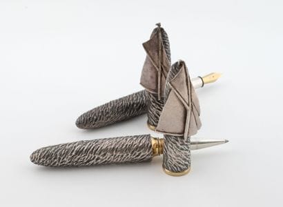 Michel AUDIARD 
Set of two silver-plated...