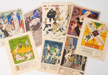 Lot of 8 invitations or cardboard for the...