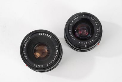 Set of two lenses and a Leitz Leica converter...
