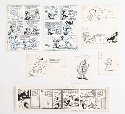 Comic strip. The adventures of Pif the dog....