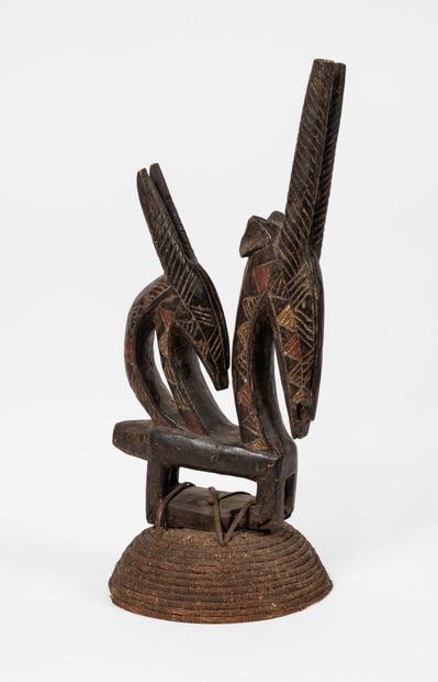 MALI
Ciwara antelope-horse mask, with fawn...