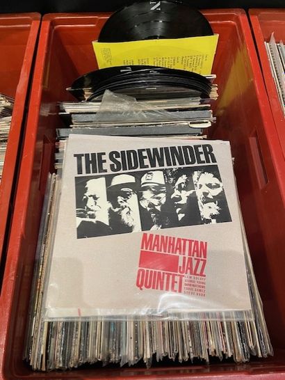 Lot of vinyl records.
In a case.
Scratches...