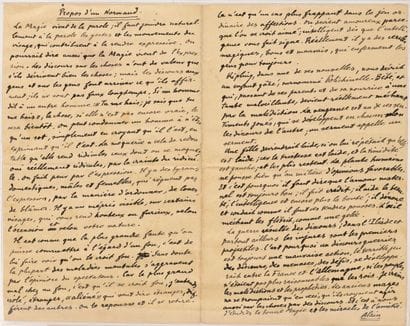 ALAIN (1868-1951)
Autograph manuscript signed,...