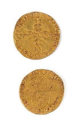 LOUIS XIII (1610-1643)
Gold shield with sun....