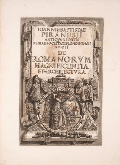 PIRANESI (Giovanii Battista).
De Romanorum...