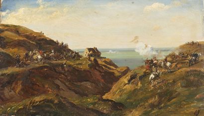 Eugène ISABEY (1804-1886)
Battle scene on...
