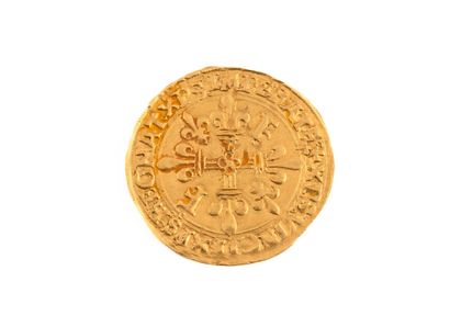 FRANCOIS I (1515-1547)
Gold shield with sun,...
