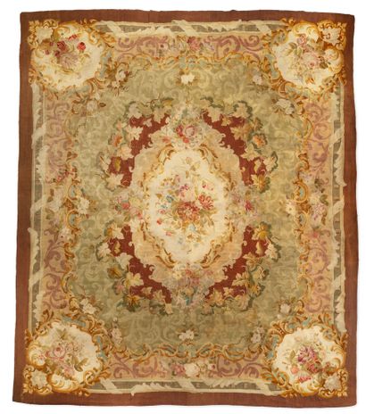 AUBUSSON, Second half of the 19th century.
Large...