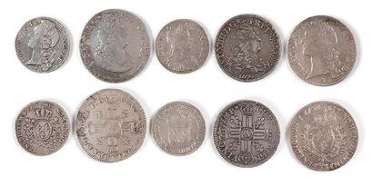 Lot :
LOUIS XIV :
Écu: 2 examples. 1690A...