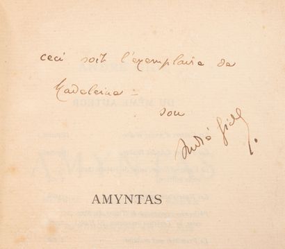 GIDE (André)
Amyntas. Paris, Mercure de France,...