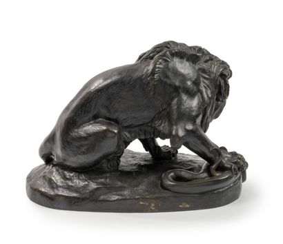 After Antoine Louis BARYE (1796-1875)
Lion...