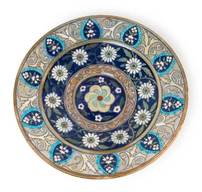 Théodore DECK (1823-1891)
Large round earthenware...