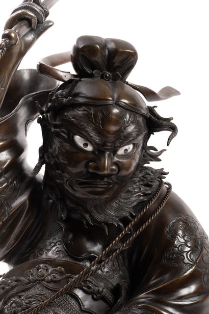 JAPAN, Meiji period
Shoki holding a sword...
